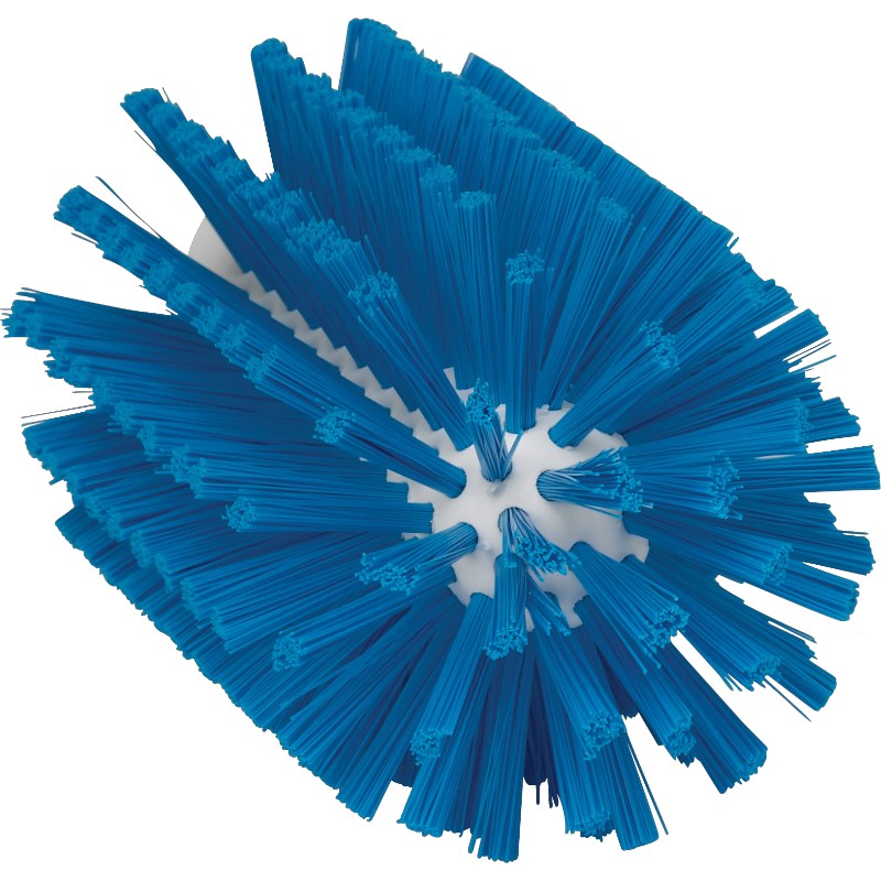 Vikan® Cilindrische borstel voor handvat - Middelgrote polyestervezels - Blauw - Ø 9 cm x 16 cm